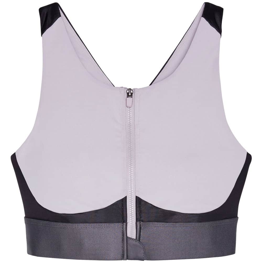 FABLETICS High Impact On the Go No-Bounce Sports Bra Zip Long Line Black Grey S - Picture 3 of 9